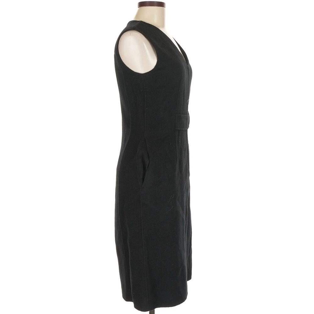 Façonnable Little Black Sleeveless Dress Women 6 EUR 38 V-Neck A-Line Pockets - Picture 5 of 9